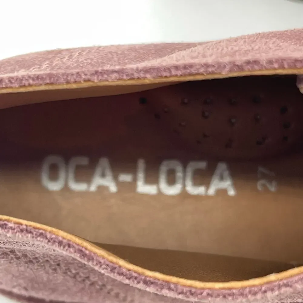 Oca-Loca Kids/Toddler Pink Suede Safari Chuka Ankle Boots EU Size 27 US Size 10
